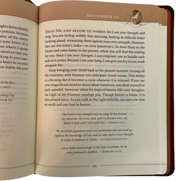 Jesus Calling 365-Day Devotional By Sarah Young Large Text Leathersoft Book - Picture 7 of 7